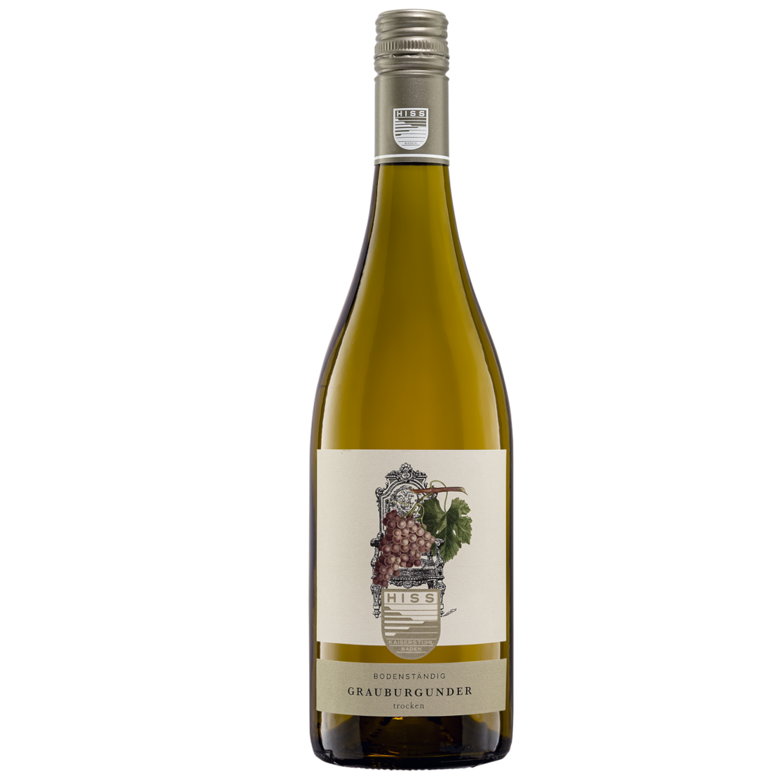 Grauburgunder Weingut Hiss Kaiserstuhl Weinflasche