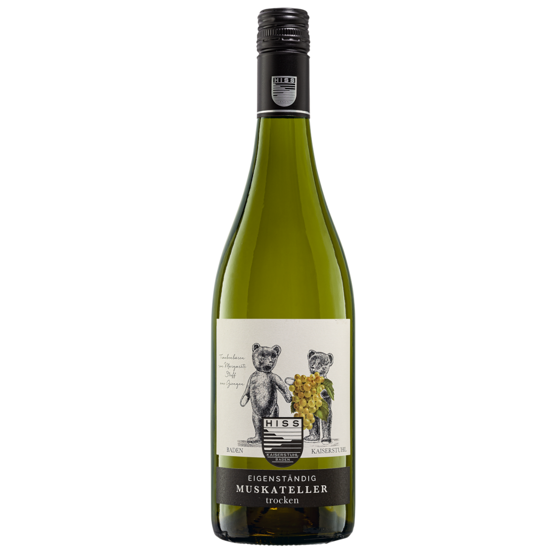 Muskateller Weingut Hiss Kaiserstuhl Weinflasche