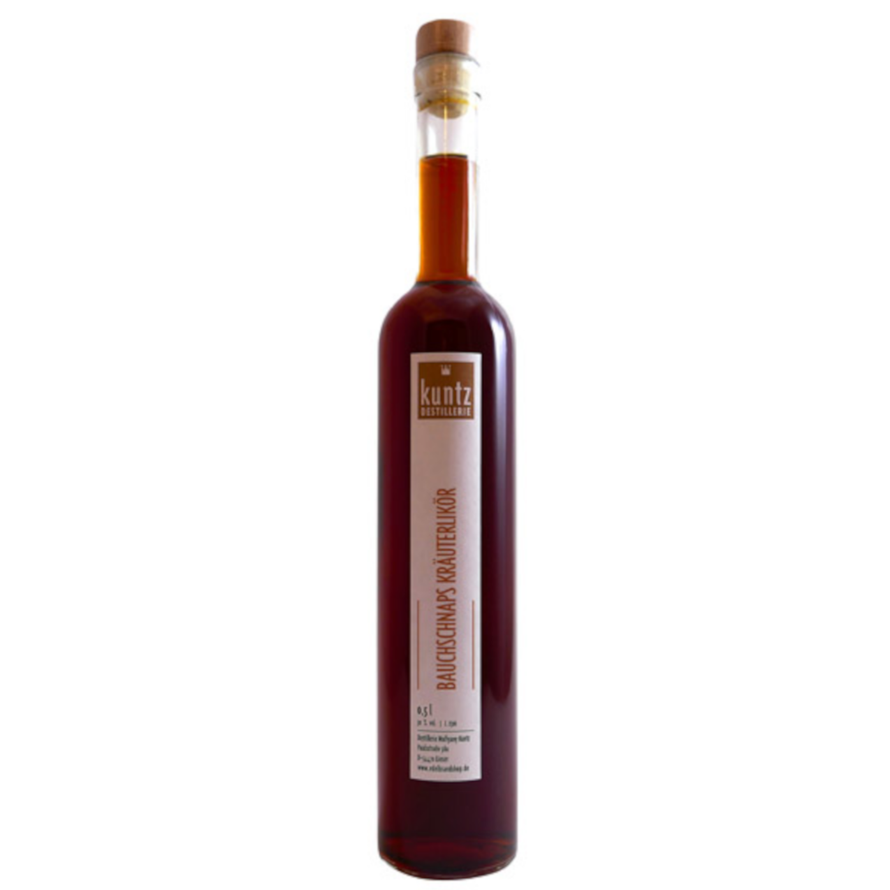 Bauchschnaps Kräuterlikör Kuntz Destillerie Mosel 0,5l Flasche